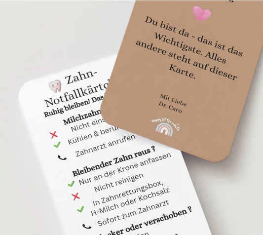 Zahn Notfall-Kärtchen 🦷💕